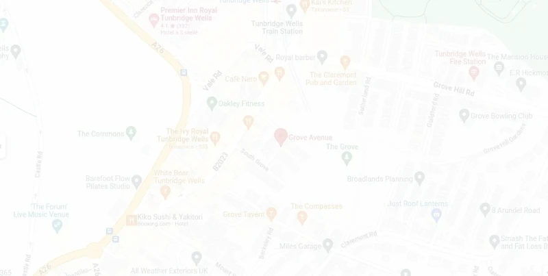 Map of Grove Avenue, Royal Tunbridge Wells